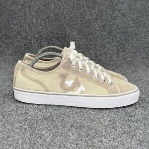 True Religon Bryson Sneaker Mens Size 10 Tan Canvas Low Lace Retro Athletic Shoe